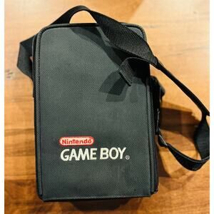 Vintage Original Nintendo Gameboy Black Carrying Case Bag w/ Strap